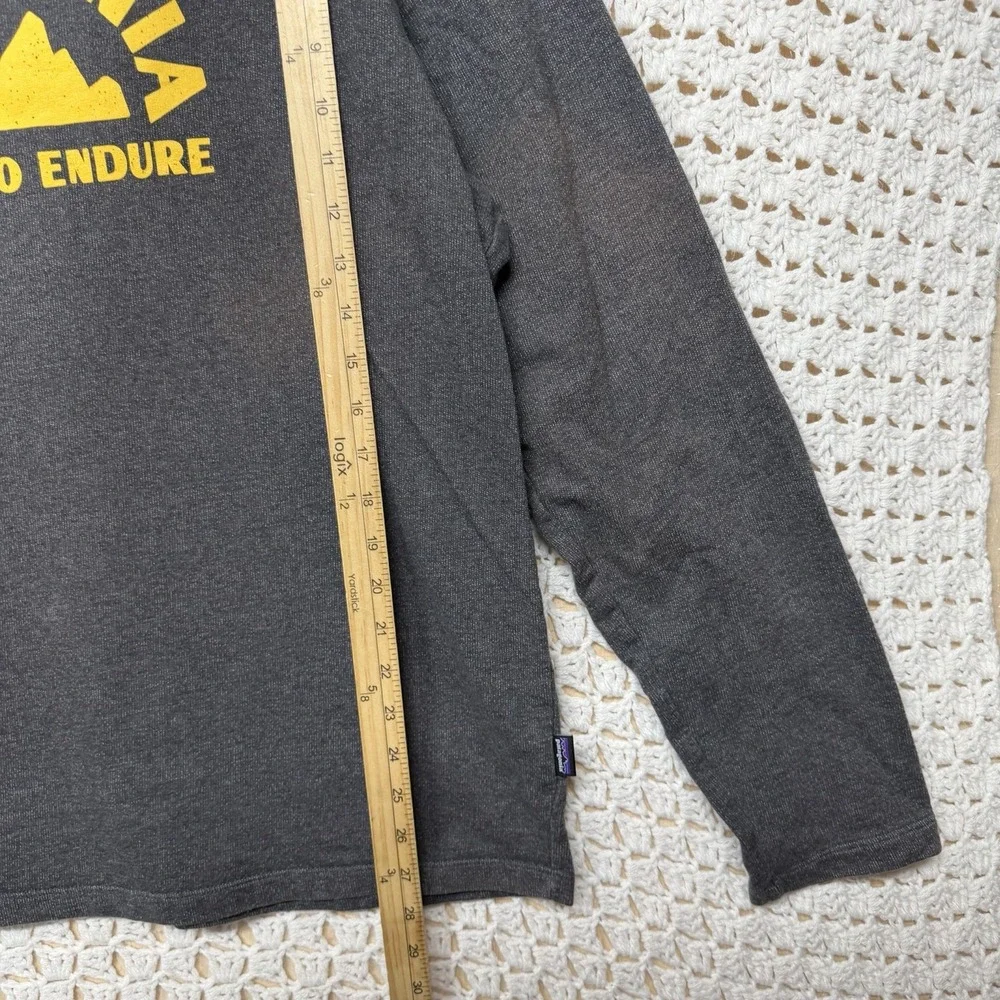 Vintage Patagonia Men's Sweater size XL Gray Built To Endure Pullover Crew Neck